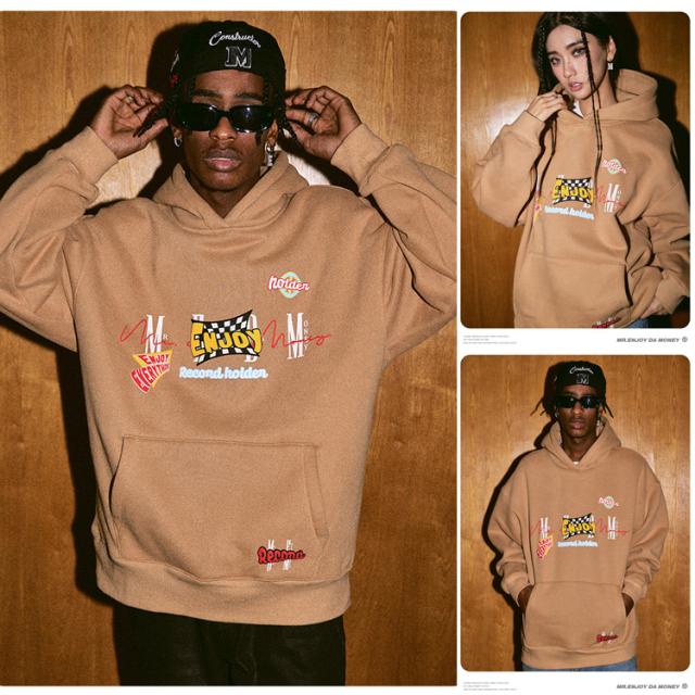 MEDM Mr Enjoy Da Money ミスター エンジョイ ダ マネー We Love Hoodie スウェットパーカー フーディー メンズ 韓国 ファッション afgk medm ベージュ ブランド_2
