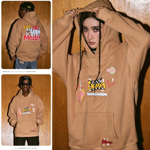 MEDM Mr Enjoy Da Money ミスター エンジョイ ダ マネー We Love Hoodie スウェットパーカー フーディー メンズ 韓国 ファッション afgk medm ベージュ ブランド_3