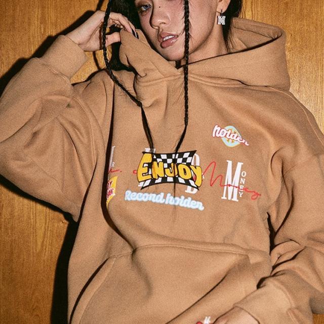 MEDM Mr Enjoy Da Money ミスター エンジョイ ダ マネー We Love Hoodie スウェットパーカー フーディー メンズ 韓国 ファッション afgk medm ベージュ ブランド_4