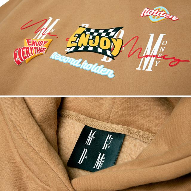 MEDM Mr Enjoy Da Money ミスター エンジョイ ダ マネー We Love Hoodie スウェットパーカー フーディー メンズ 韓国 ファッション afgk medm ベージュ ブランド_5