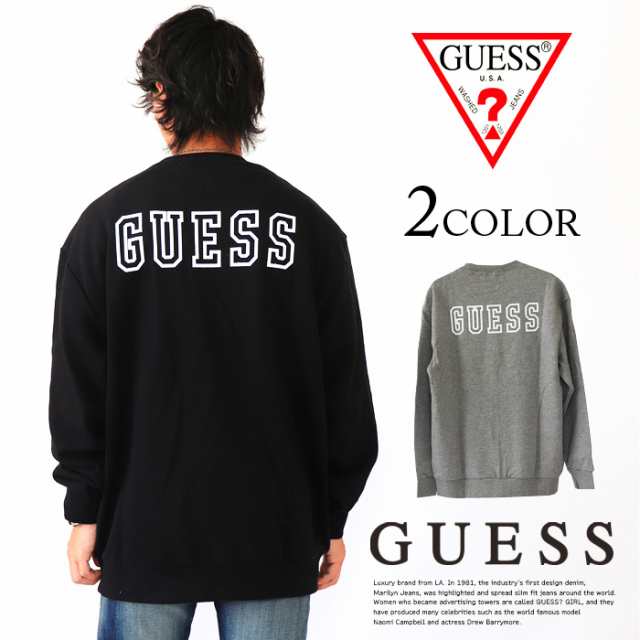 GUESS ゲス バックプリント スウェット トレーナー MJ1K8074BC メンズ スエット アメカジ ブランド オーバーサイズ メンズ  レディース 送｜au PAY マーケット