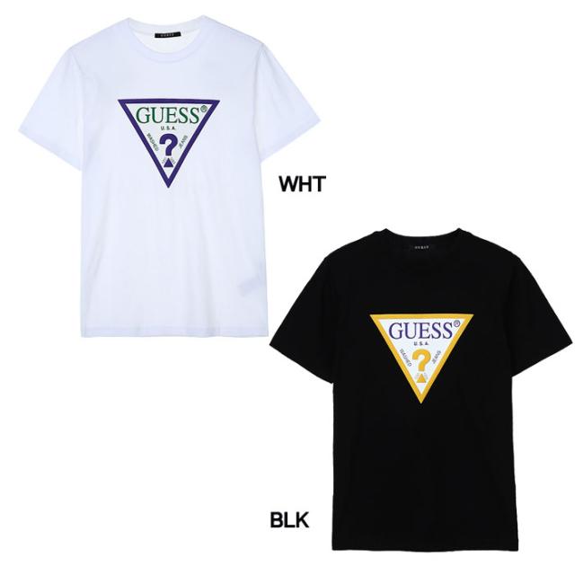 GUESS【ゲス】発砲プリントカラーロゴ半袖Tシャツ［MJ2K9415K