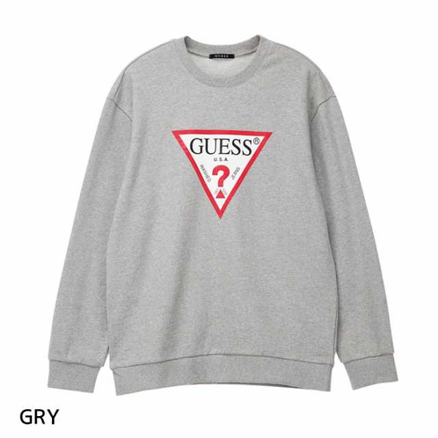 送料無料 GUESS ゲス スウェット トレーナー メンズ レディース ブラック ホワイト ブラウン グレー オレンジ 長袖 海外ブランド｜au  PAY マーケット