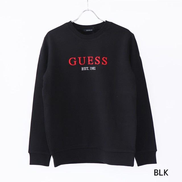 GUESS ゲス トレーナー スウェット 刺繍ロゴ メンズ【 プリント