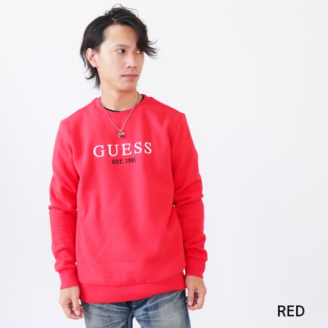 レッド系 guessの人気トレーナーです。 | iuggu.ru