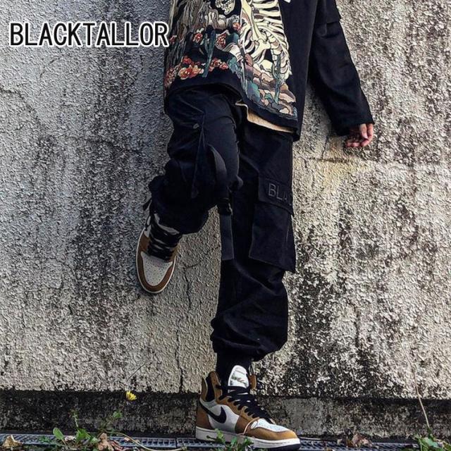 BLACKTAILOR ブラックテイラー N4 CARGO BLACK メンズ 男性 ポリエステル メンズファッション ドローコード カーゴパンツ ソックスイン ファッション B系 hiphopの通販は