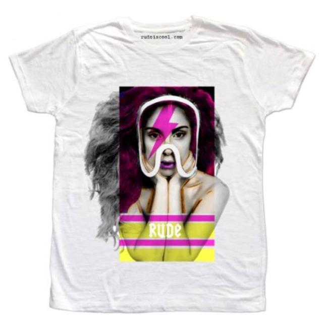 RUDE ルード Lightning (Man) WHITE パロディ Tシャツ イタリアブランド 半袖 メンズ tシャツ イタリア RUDE ルード Lightning (Man) WHITE パロディ Tシャツ イタリア