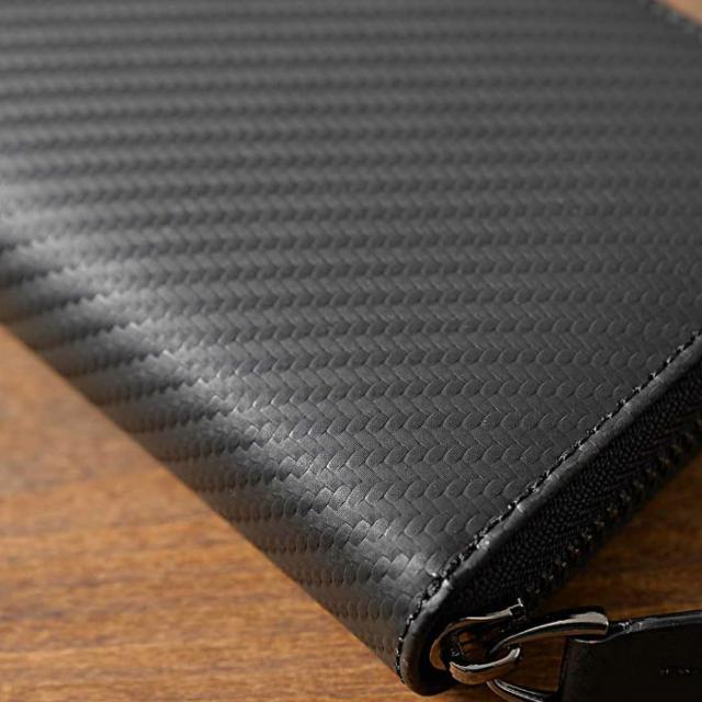 本革カーボンレザー長財布 サイフ メンズ レディース 財布 BITTER