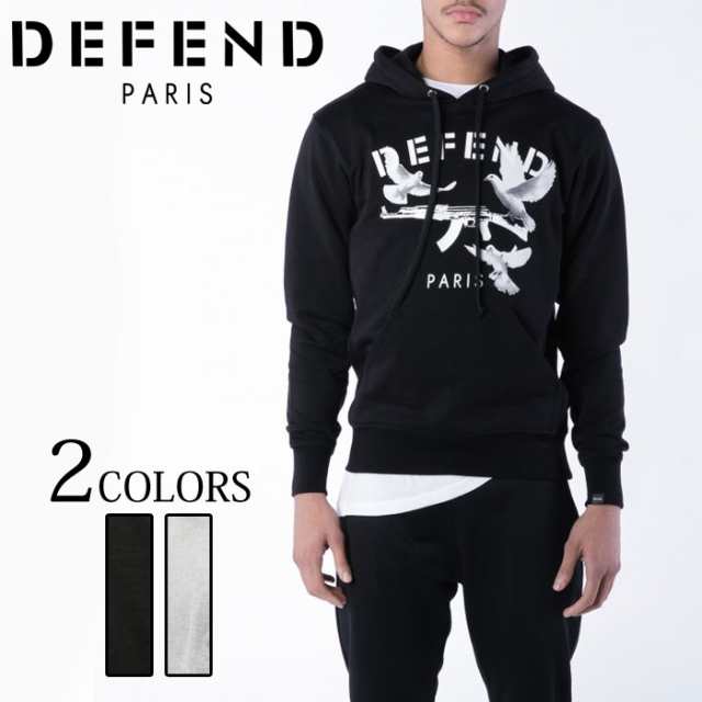 DEFEND PARIS ディフェンド パリス EVORA SWEAT HOODIES パーカー ストリート ブラック グレイ メンズ オシャレ  [送料無料]｜au PAY マーケット