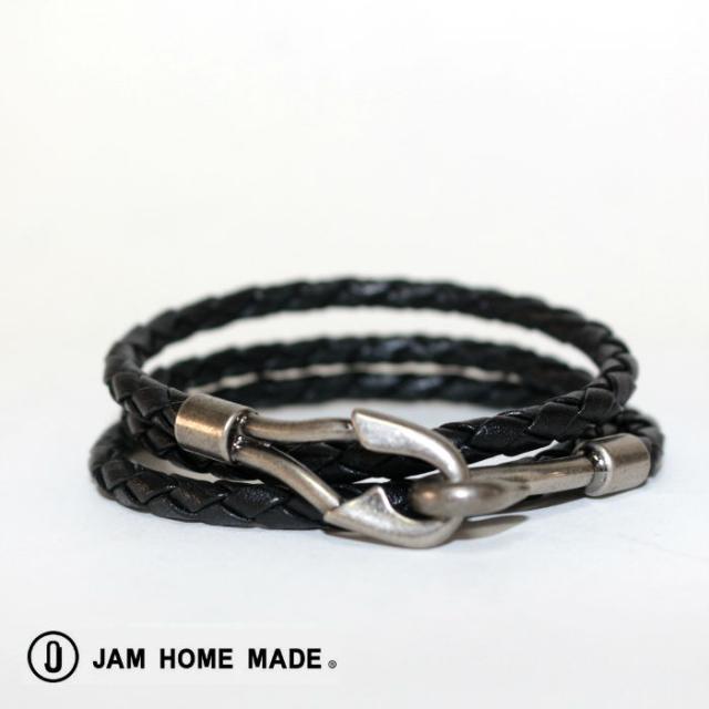 [送料無料]ジャムホームメイド 編み込み3巻ブレスレット -BLACK-の通販は