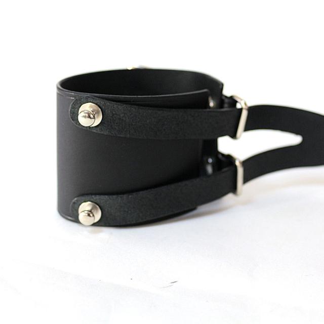 JAM HOME MADE ジャムホームメイド POST レザーダブルブレスレット -BLACK- jns742 レザー ブラック メンズ mens レディース_4