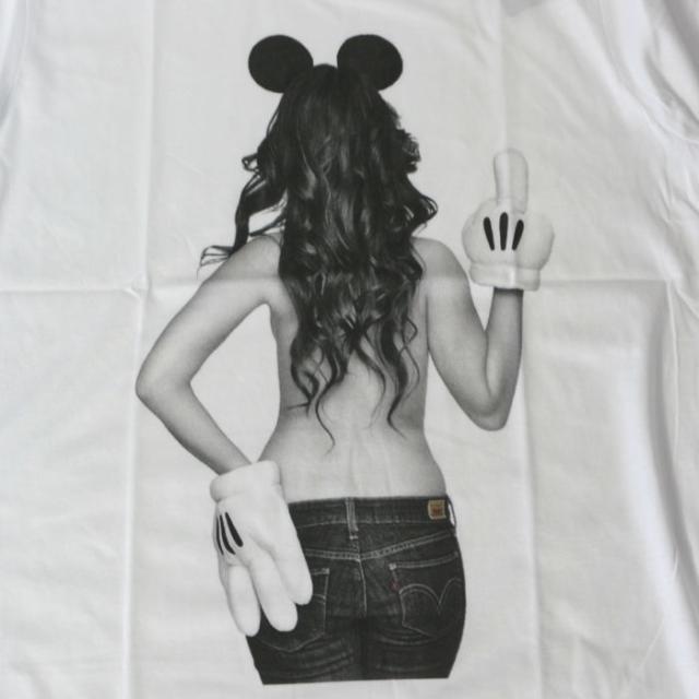 NO COMMENT PARIS ノーコメントパリ 半袖Tシャツ imprime Mickey mouse