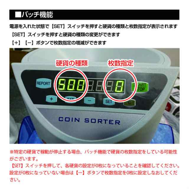 コインカウンター 自動 硬貨 計数機 電動 高速 コインソーター 選別