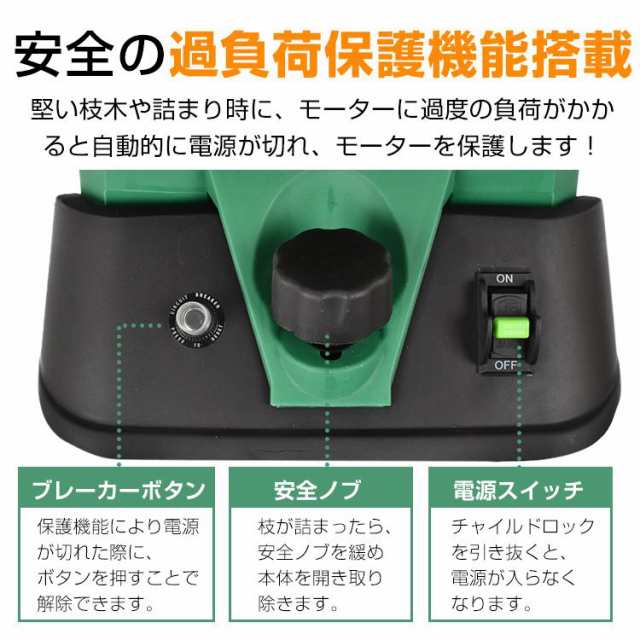 ガーデンシュレッダー 粉砕機 家庭用 静音 カッター式 電動粉砕機 シュレッダー 枝 ウッドチッパー 枝葉処理 剪定 ごみ 粉砕 庭木 園芸  収集バッグ 50Lの通販はau PAY マーケット - ＵＰＰＥＲ ＧＡＴＥ | au PAY マーケット－通販サイト