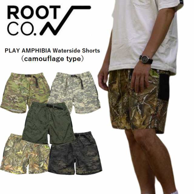 ROOT CO. ルートコー PLAY AMPHIBIA Waterside Shorts camouflage type