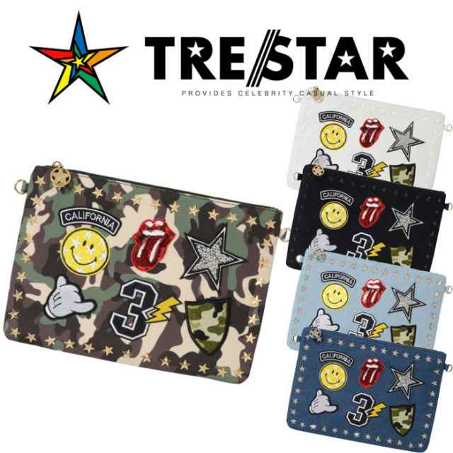 TRE☆STAR (トレスター) WAPPEN CLUTCH BAG ワッペン クラッチバッグ ...