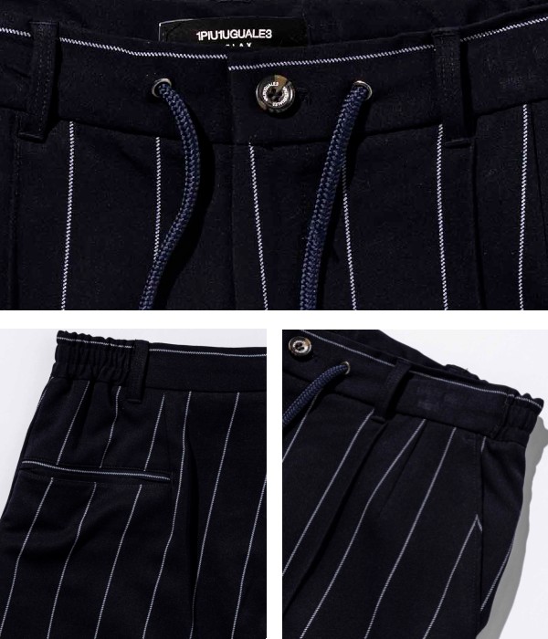 1PIU1UGUALE3 RELAX(ウノピゥウノウグァーレトレ)ピンストライプハーフ