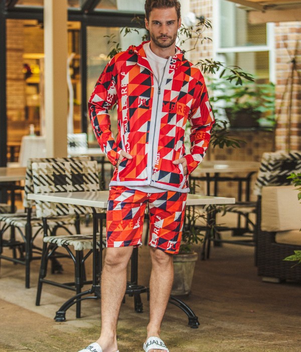 SALE セール 1PIU1UGUALE3 RELAX ウノピゥウノウグァーレトレ 4wayストレッチ総柄ハーフパンツ メンズ カジュアル 大人 幾何学 男性 スポーツ ショーツ 短パン 運動 春夏 部屋着 ルームウェア スリム ブランド おしゃれ プレゼント S-XXL SALE セール 1PIU1UGUALE3 RELAX ウノピゥウノウグァーレトレ 4way