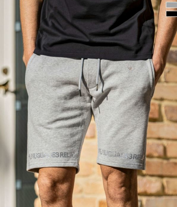 1PIU1UGUALE3 RELAX ウノピゥウノウグァーレトレ リラックス ラインストーンヘムロゴショーツ メンズ スウェット ショートパンツ 短パン カジュアル スポーツ