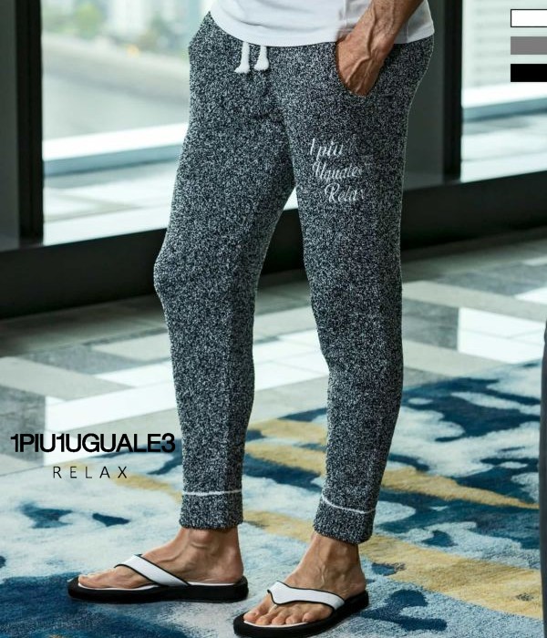 SALE セール 1PIU1UGUALE3 RELAX ウノピゥウノウグァーレトレ リラックス 刺繍ロゴニットパンツ カジュアル ルームウェア ブランド もこもこ ラグジュアリー