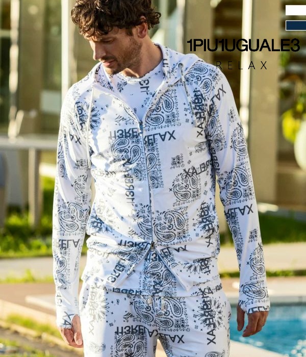 SALE セール 1PIU1UGUALE3 RELAX ウノピゥウノウグァーレトレ リラックス ペイズリー柄ラッシュガードパーカー スポーツ 夏 海 プール レジャーの通販は