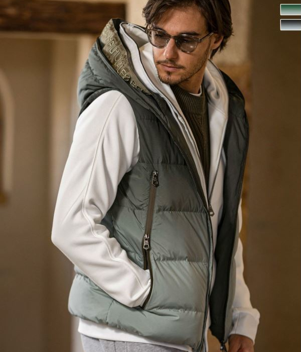 1PIU1UGUALE3 RELAX ウノピゥウノウグァーレトレ リラックス グラデーションダウンベスト メンズ アウター カジュアル 男性 秋冬 防寒