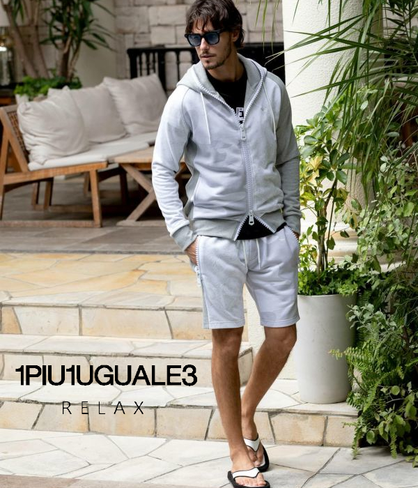 1PIU1UGUALE3 RELAX ウノピゥウノウグァーレトレ リラックス カモ×ペイズリー柄セットアップ メンズ スウェット 上下セット ジャージ スポーツの通販は