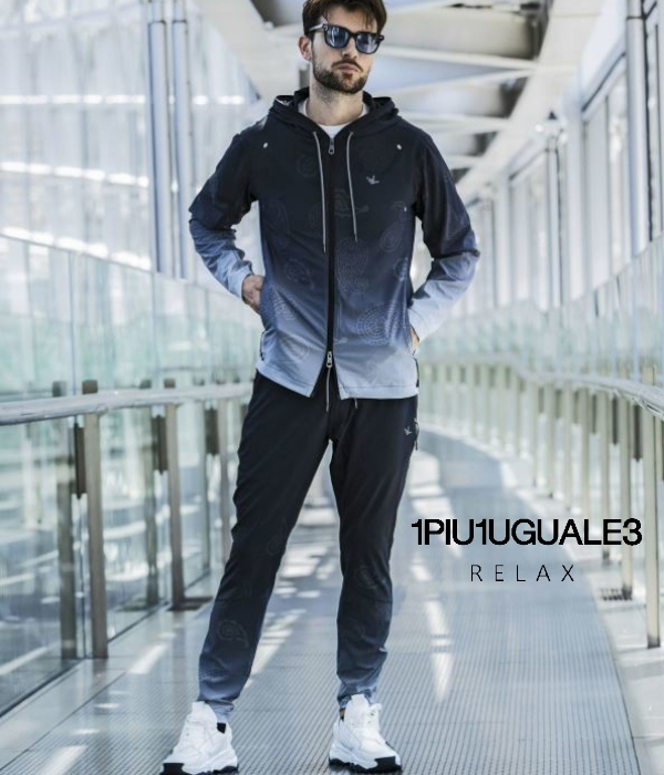 1PIU1UGUALE3 RELAX ウノピゥウノウグァーレトレ リラックス セットアップ メンズ グラデーション 上下セット トレーニングウェア ジム ランニング スポーツ