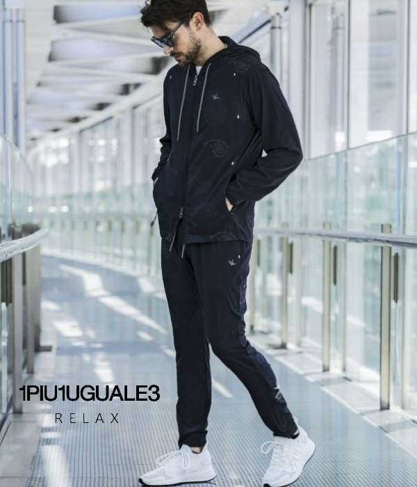 1PIU1UGUALE3 RELAX ウノピゥウノウグァーレトレ リラックス セットアップ メンズ クレイジーデザイン 上下セット トレーニング ジム ランニング スポーツ