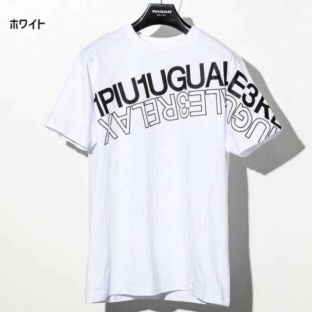 1piu1uguale3 ウノピュウノウグァーレトレ MRT290 COT357 lucien pellat-finet ルシアンペラフィネ BACK CAMO LEAF R-NECK TEE バックカモ リーフ ロゴプリント 半袖 Tシャツ ブラック系 5【美品】