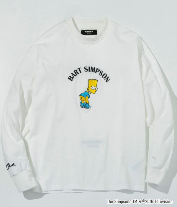 1PIU1UGUALE3 RELAX ウノピゥウノウグァーレトレ リラックス The Simpsons シンプソン Tシャツ  メンズ ロンT 長袖 カットソー カジュアル_4