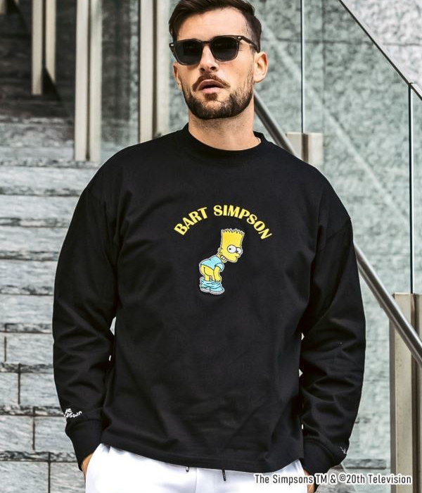 1PIU1UGUALE3 RELAX ウノピゥウノウグァーレトレ リラックス The Simpsons シンプソン Tシャツ  メンズ ロンT 長袖 カットソー カジュアル_6