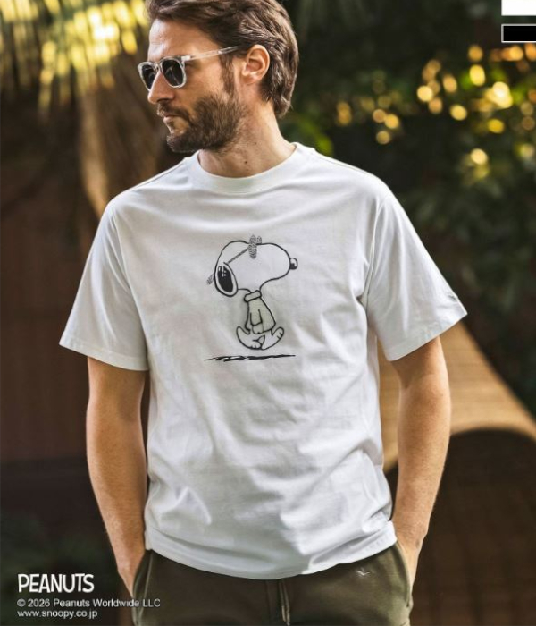 1PIU1UGUALE3 RELAX(ウノピゥウノウグァーレトレ リラックス)【スヌーピー】ジョー・クール半袖Tシャツ メンズ カットソー カジュアル スポーツ ストリート