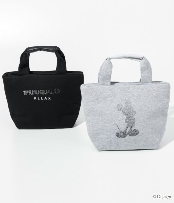 1PIU1UGUALE3 RELAX ウノピゥウノウグァーレトレ リラックス 【ミッキーマウス】グラデーションラインストーンミニトートバッグ かばん コンパクト BAG