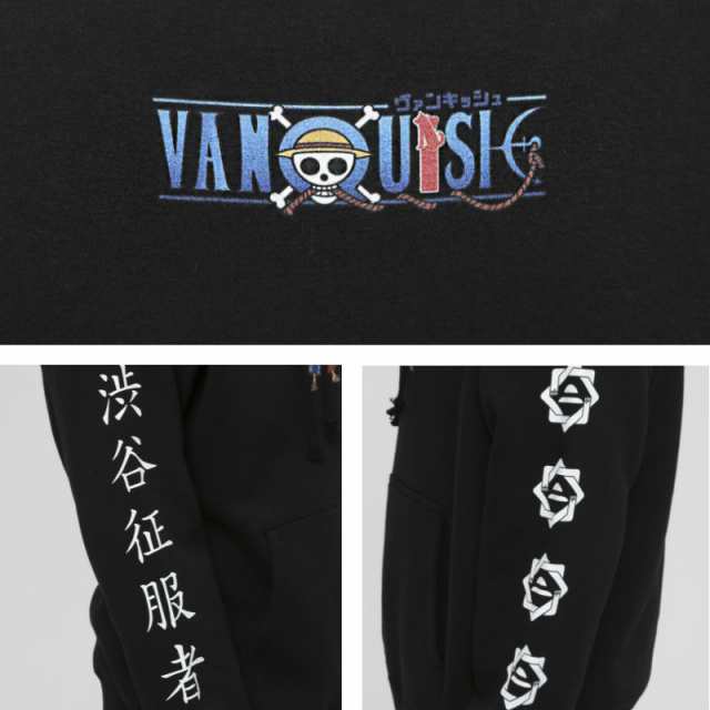 ヴァンキッシュ ワンピース コラボ VANQUISH パーカー 新世界 ONE PIECE 麦わらの一味 Hoodie ワノ国編 パーカー フーディー  メンズ レディース カジュアル LjeOYImhym