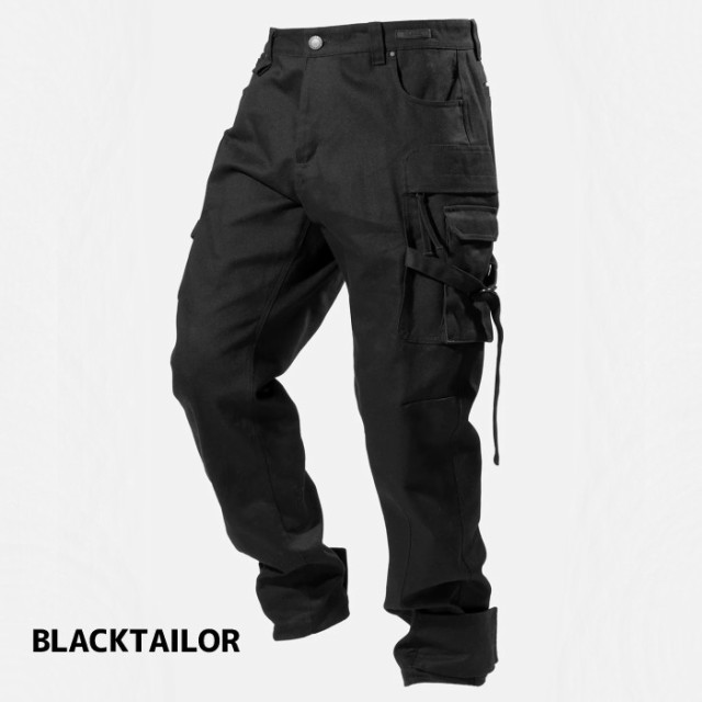 BLACKTAILOR ブラックテイラー X15 CARGO BLACK ストリート ヒップホップ カジュアル ミリタリー カーゴパンツ ワイドの通販は