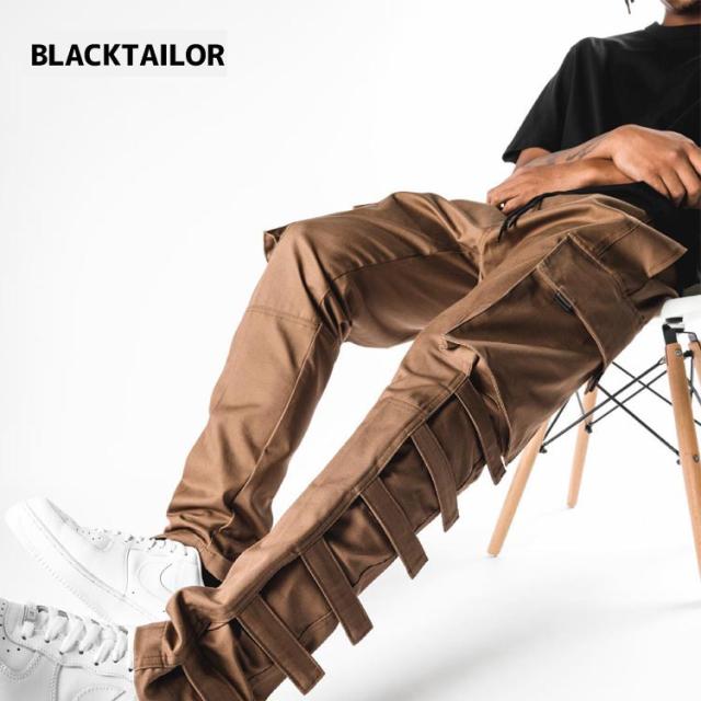 BLACKTAILOR ブラックテイラー X3 CARGO ＢＲＯＷＮ メンズ カーゴパンツ ジョガーパンツ メンズファッション パンツ おしゃれ ストリート 伸縮性