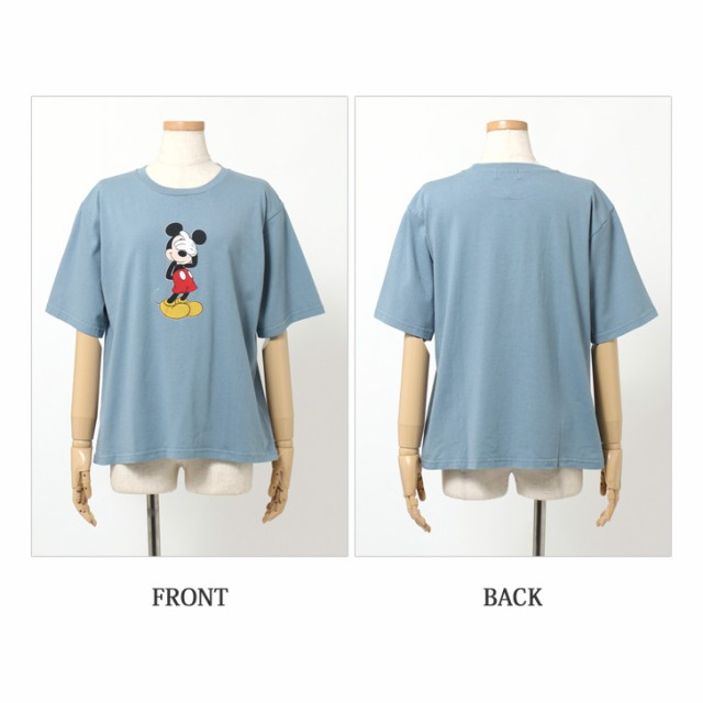 ミッキーマウスプリントtシャツ レディース トップス カットソー ディズニー Disney 半袖 5分袖 五分袖 綿100 コットン ゆったりの通販はau Pay マーケット Joknet
