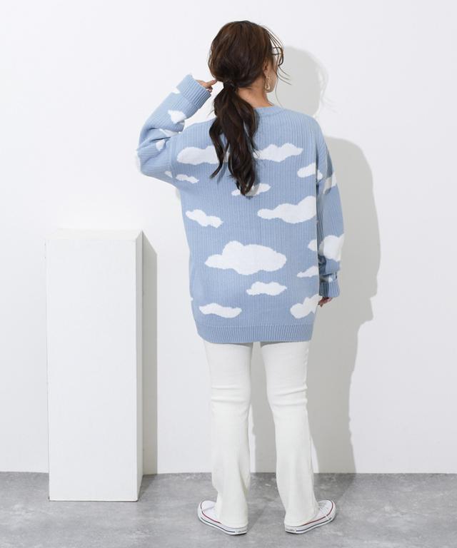 新作 ニット レディース 長袖 セーター 冬 秋 春 柄 ビックシルエット