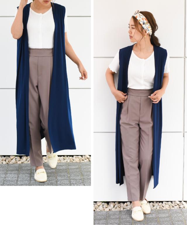 コスパ最高!ジレ ベスト レディース ノースリーブ ロングジレ トップ 薄手 涼しい シンプル カジュアル 無地 前開き コーデ トレンチ オフィス 羽織り 楽天市場】ジレ《薄手ニットソーロングジレ 全6色 2サイズ