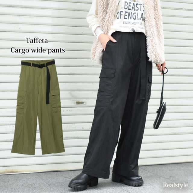 新作 カーゴパンツ レディース 50代 低身長 夏 カーキ 秋 ワイド ウエストゴム ゆったり ストリート 韓国 おしゃれ 薄手 ポケット ロングの通販は