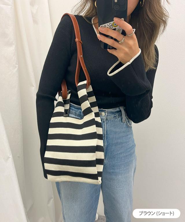 デニムショルダー編み込みストラップ付き 編み込みトップスのショルダーバッグ - マルチカラー | ZARA