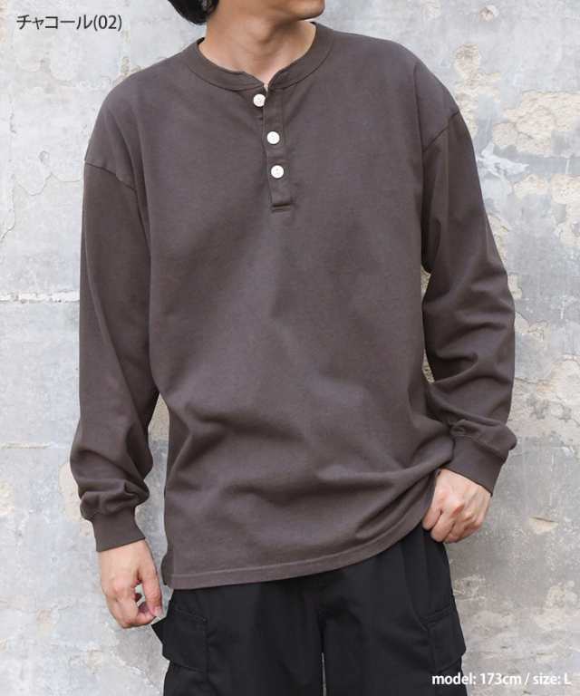 秋新作 グッドウェア Goodwear ヘンリーネック Tシャツ メンズ