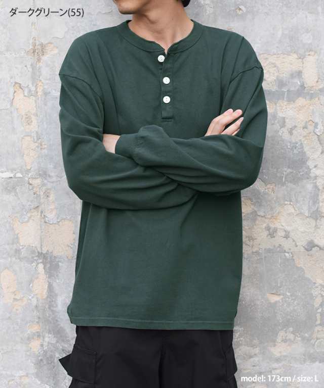 秋新作 グッドウェア Goodwear ヘンリーネック Tシャツ メンズ
