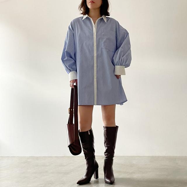 新作 シャツワンピース レディース 長袖 ストライプ 春 夏 秋 冬 薄手 ミニ丈 無地 体型カバー きれいめ カジュアル おしゃれ 可愛い 重ね着の通販は 新作 シャツワンピース レディース 長袖 ストライプ 春 夏 秋 冬 薄手 ミニ丈 無地 体型カバー きれいめ カジュアル おしゃれ 可愛い 重ね着の通販は