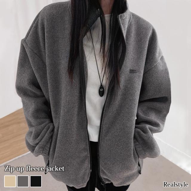新作 フリース レディース メンズ ジャケット フリースジャケット ジップ 前開き アウター ブルゾン 暖かい 保温 防寒 羽織り 秋冬 大きいサイズ