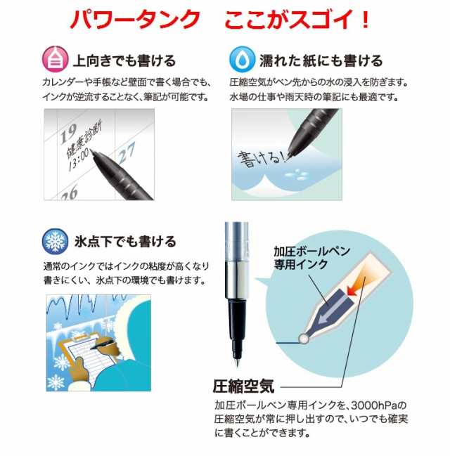 三菱鉛筆ボールペン パワータンク 220円 SN200PT カスれない