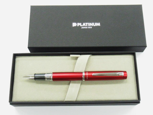 プラチナ万年筆 プロシオン 黒 赤 PNS5000 9900円 説明書付 滑らか