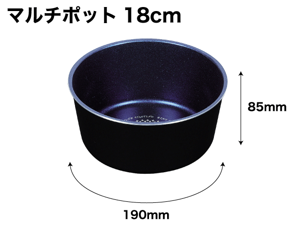 クックウェア7点セット ルクスパン LUQUS PAN　ガス火＆IH対応　ブルーダイヤモンドコート #10の通販は
