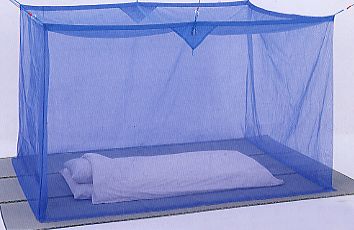 【送料無料】洗える寝室用かや （東レナイロン ブルー無地） 4．5畳サイズ ●吊手＆送料サービス！ ●【代引/同梱/返品不可】の通販は 16,606円